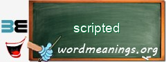 WordMeaning blackboard for scripted